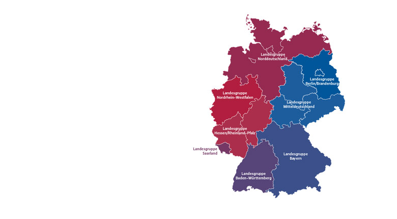 Deutschlandkarte Landesorganisationen